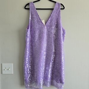 A New Day Lavender Sequin Mini Dress // NYE New Year’s Eve !
